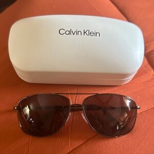 Calvin Klein Men's Dark Brown Sunglasses